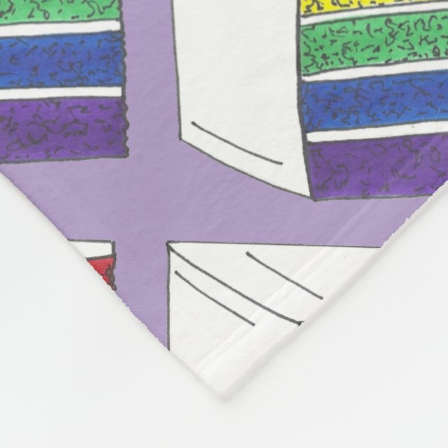 Couverture Polaire Slice de gâteau de Mariage de couche arc-en-ciel L (Coin)