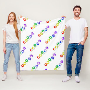 Couverture Polaire SlipperyJoe's arc-en-ciel signe de la fierté mot t