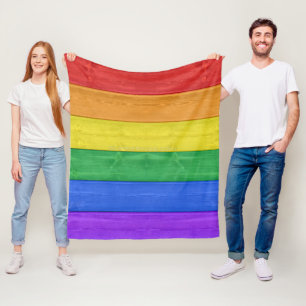 Couverture Polaire SlipperyJoe's classique arc-en-ciel tactile fait m