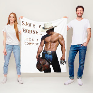 Couverture Polaire SlipperyJoe's Save a horse Ride A Cowboy casquette