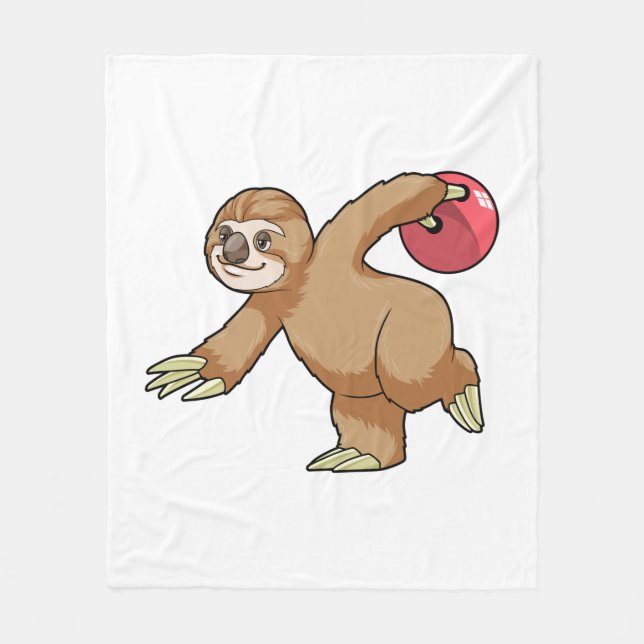 Couverture Polaire Sloth at Bowling avec Bowling ball (Devant)
