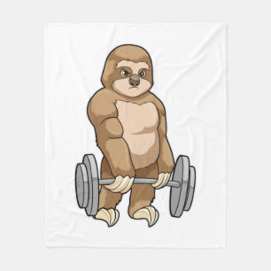 Couverture Polaire Sloth au Bodybuilding avec Barbell