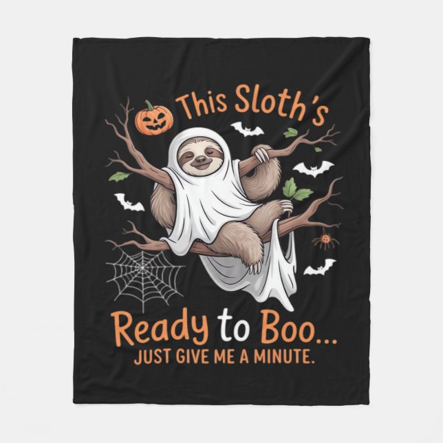 Couverture Polaire Sloth Halloween Sloths Cute Bat Vampire Essentiel (Devant)