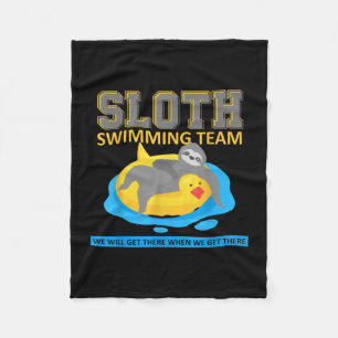 Couverture Polaire Sloth Swim Team Swim Team Funny Cadeau