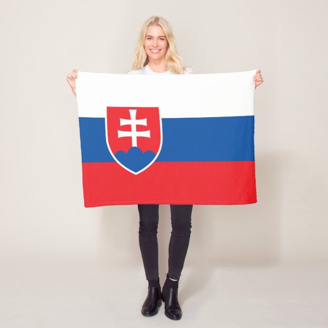 Couverture Polaire Slovakia Flag (En situation)
