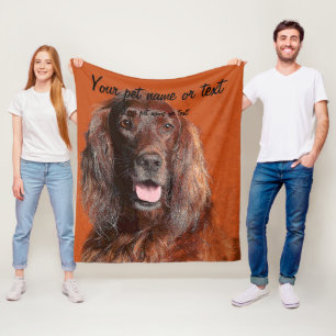 Couverture Polaire Smart Irish Setter Dog