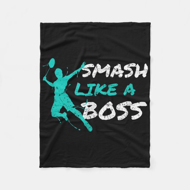 Couverture Polaire Smash Comme Un Boss Badminton Speedminton Crossmin (Devant)