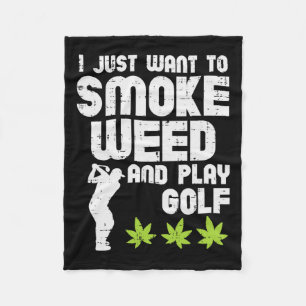 Couverture Polaire Smoke Weed Play Golf Golfing Thc Golfer Stoner
