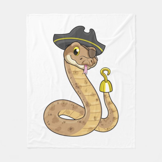 Couverture Polaire Snake as Pirate with Hook Hand & Eye patch (Devant)