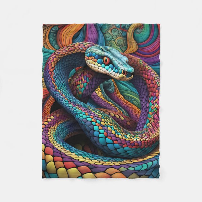 COUVERTURE POLAIRE SNAKE BLANKET ABSTRAIT (Devant)