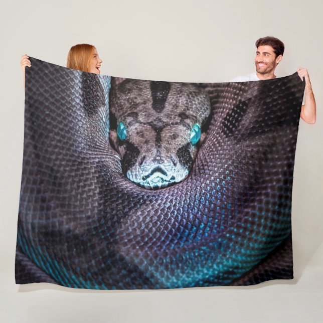 Couverture Polaire Snake boa anaconda python reptile serpent (En situation)