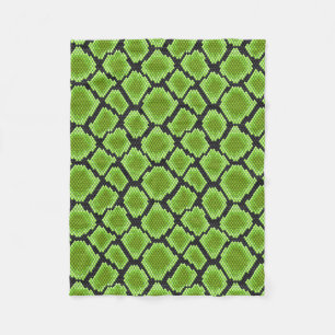Couverture Polaire Snakeskin noir et vert