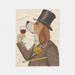 Couverture Polaire Snob de vin beagle