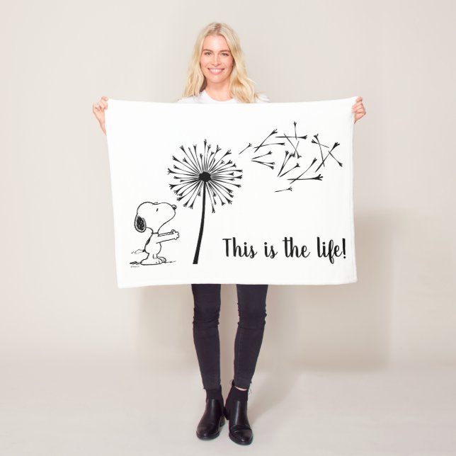 Couverture Polaire Snoopy Avec Dandelion (En situation)