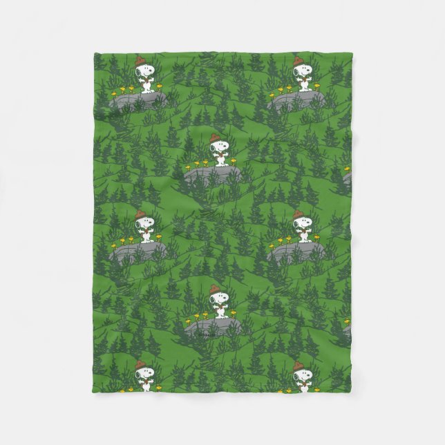 Couverture Polaire Snoopy Beagle Scout Hiking Pattern (Devant)