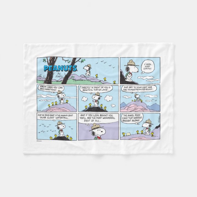 Couverture Polaire Snoopy & Friends | Aller Randonnée (Devant (Horizontal))