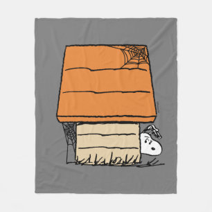 Couverture Polaire Snoopy Halloween Spider Web Doghouse