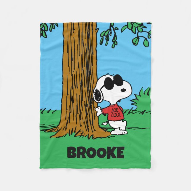 Couverture Polaire Snoopy "Joe Cool" debout (Devant)