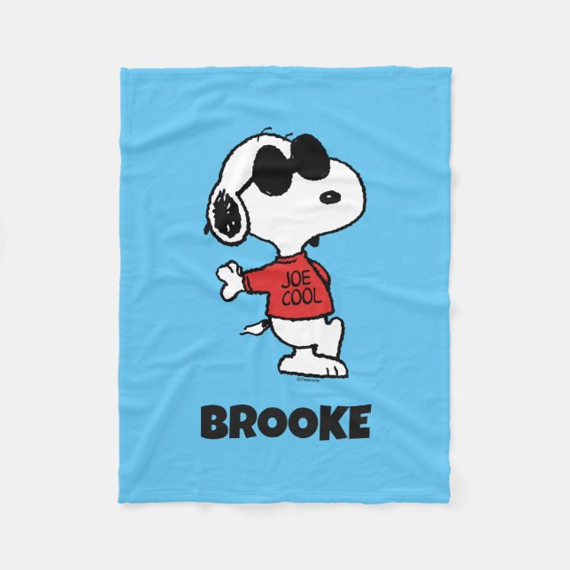 Couverture Polaire Snoopy "Joe Cool" debout (Devant)