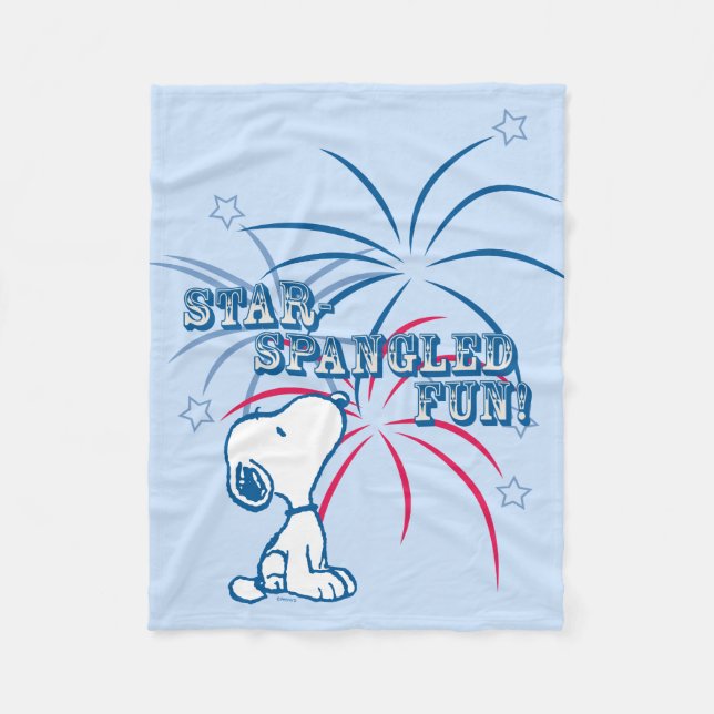 Couverture Polaire Snoopy Star Spangled Fun (Devant)