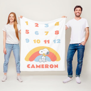 Couverture Polaire Snoopy & Woodstock Arc-en-ciel mensuel Milestone B