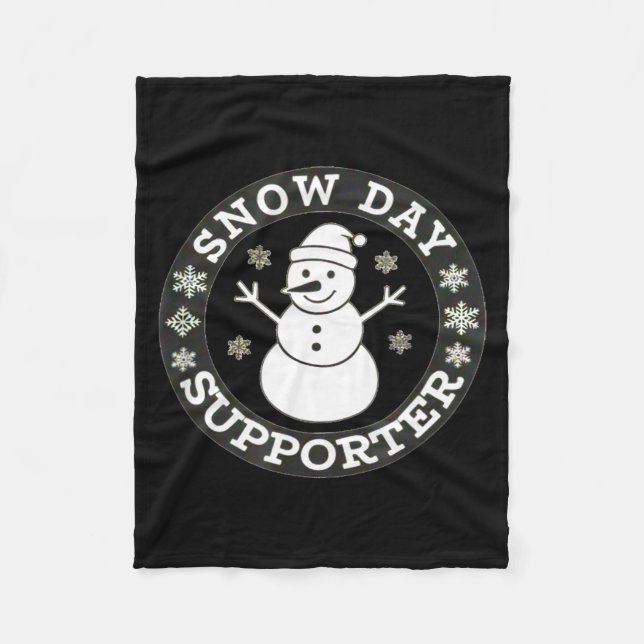 Couverture Polaire Snow Day Suprter Fun Winter Snowflake Teacher Stud (Devant)