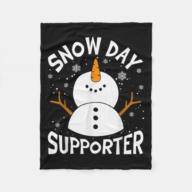 Couverture Polaire Snow Day Suprter Snowflake Funny Teacher Christmas (Devant)