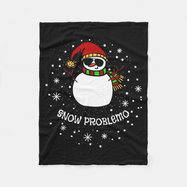 Couverture Polaire Snow Problemo Funny Christmas Snowman  (Devant)