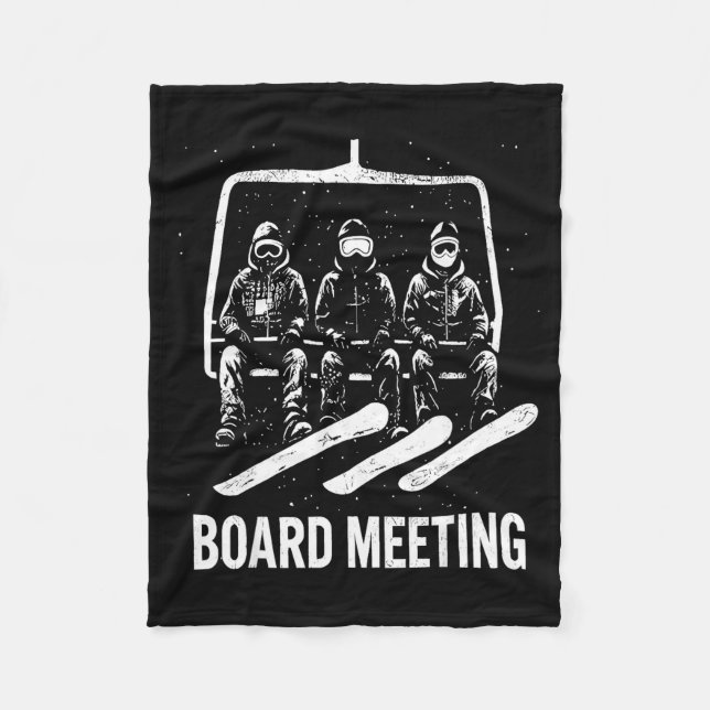 Couverture Polaire Snowboard Board Meeting Ski Lift Skier Winter Srts (Devant)