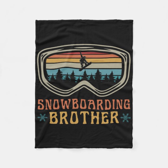 Couverture Polaire Snowboard Brother famille jumelle Snowboard Tri (Devant)