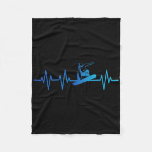 Couverture Polaire Snowboard Heartbeat 80s 90s Retro Winter Snowboard