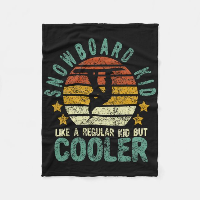 Couverture Polaire Snowboard Kid Funny Snow Femme Snowboard Et S (Devant)