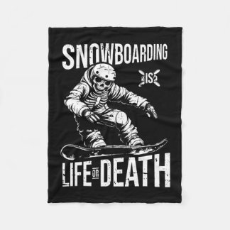 Couverture Polaire Snowboard Skeleton Snowboarding - Winter Sports Sn