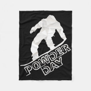 Couverture Polaire Snowboard Ski Hiver Sports Neige Jour de la Poudre