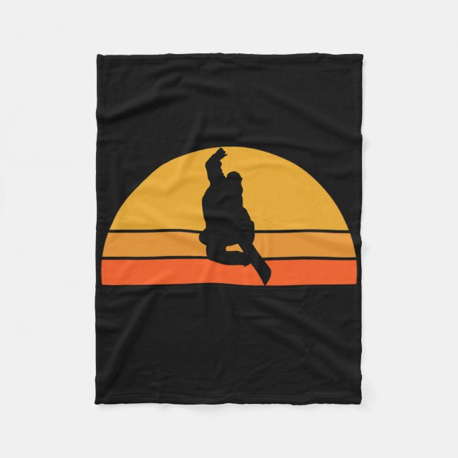 Couverture Polaire Snowboard Snowboard Snow Snow Winter Sunset R (Devant)