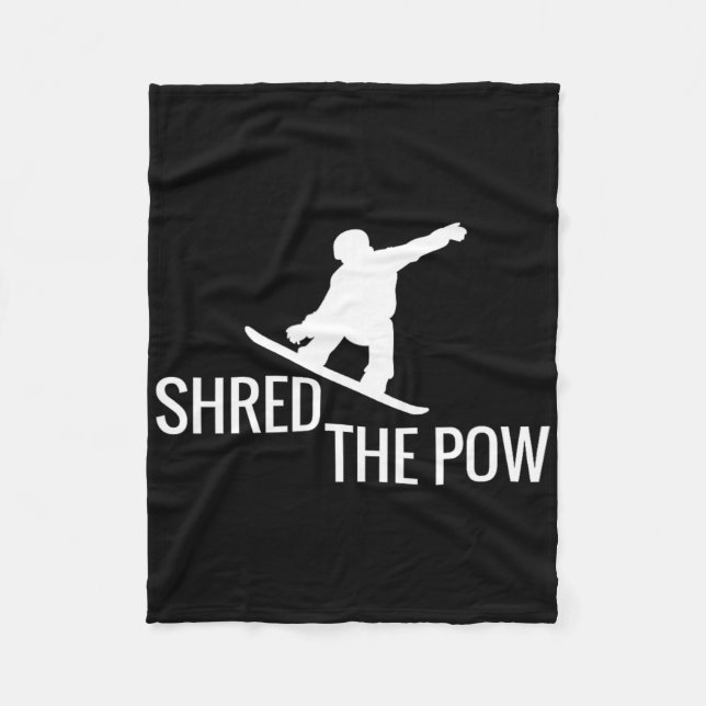 Couverture Polaire Snowboard Snowboard T Shirt Shirt Shirt The Pow (Devant)