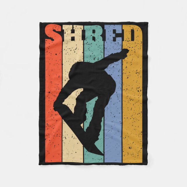 Couverture Polaire Snowboard vintage (Devant)