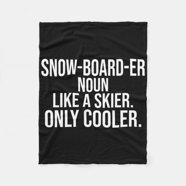 Couverture Polaire Snowboarder Définition Dictionnaire Drôle Snowboar (Devant)