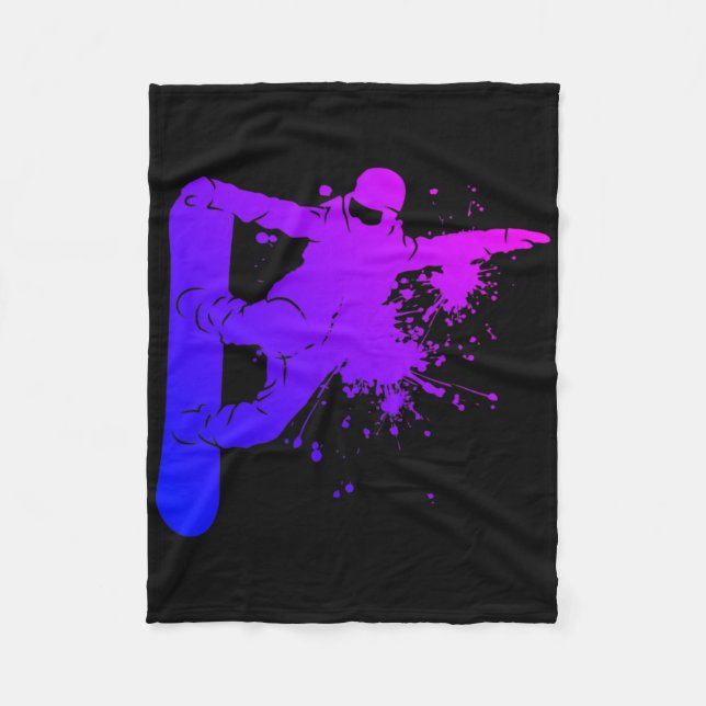 Couverture Polaire Snowboarder Snowboard masculin Sports d'hiver (Devant)