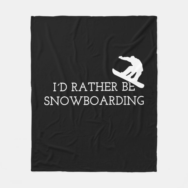Couverture Polaire Snowboarding - Je préfère faire du snowboard (Devant)