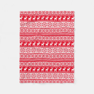 Couverture Polaire Snowflake nordique Reindeer Vilain Sweat de Noël