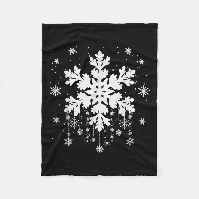 Couverture Polaire Snowflake Teacher Costume Matching Family Winter C (Devant)