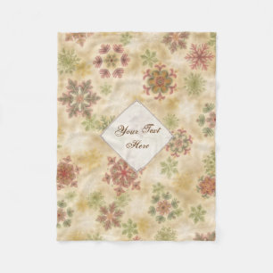 Couverture Polaire Snowflakes de style vintage avec texte personnalis