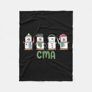 Couverture Polaire Snowman Cma Nurse Noël Certifié Médicale Ista
