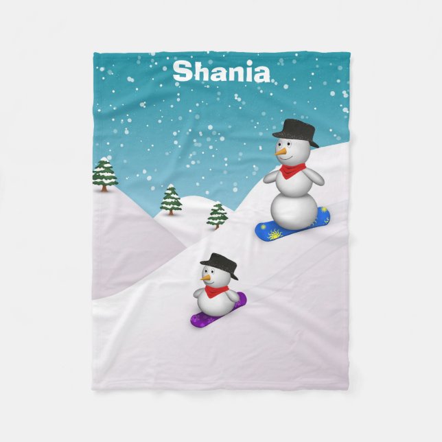 Couverture Polaire Snowmen (Devant)