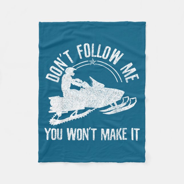 Couverture Polaire Snowmobile - Don't Follow Me Funny Saying Motor Sl (Devant)