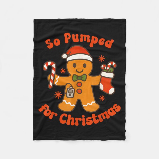 Couverture Polaire So Pumped For Christmas Gingerbread Diabetic Aware (Devant)