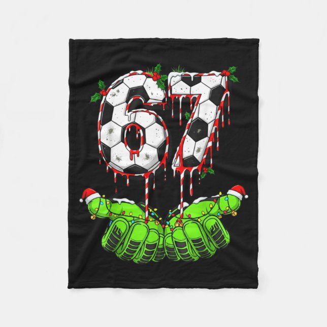 Couverture Polaire Soccer 67 Six Seven Funny Gen Alpha Meme Drip Chri (Devant)