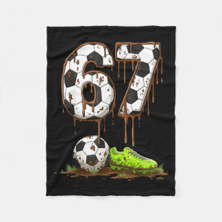 Couverture Polaire Soccer 67 Six Seven Meme Boys Teens Kids Gen Alpha