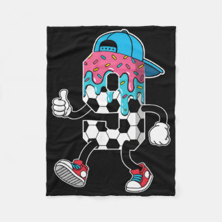 Couverture Polaire Soccer 9 Year Old Ice Cream Drip Youth 9th Birthda